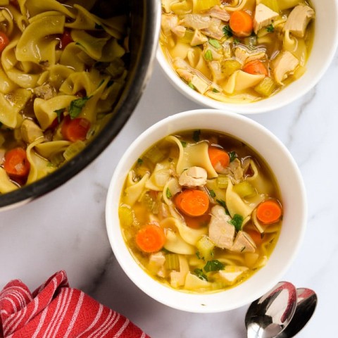 Image for Chicken Noodle Soup from Scratch (Instant Pot or stovetop)
