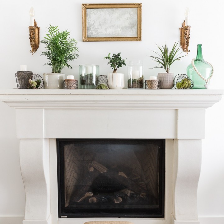 Image for Creative Greenery Spring Mantel + Video