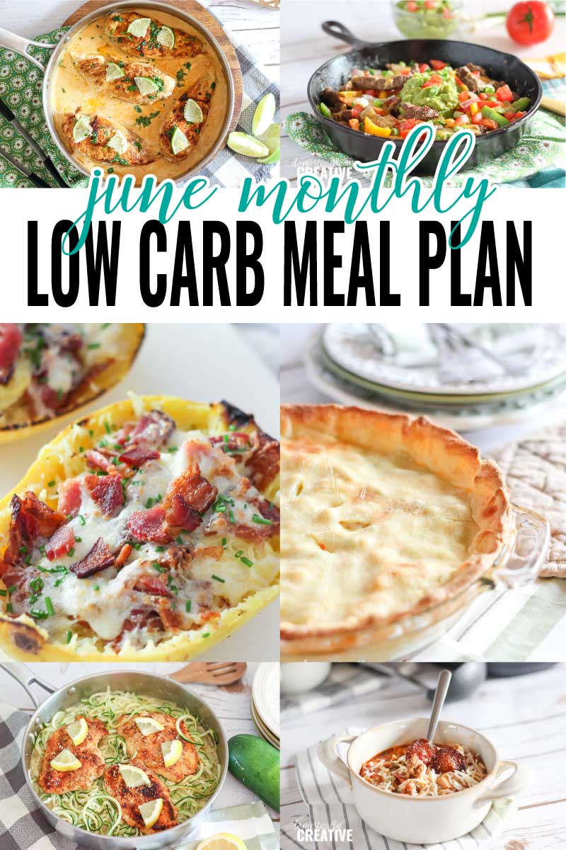 Low Carb Meal Plan for June