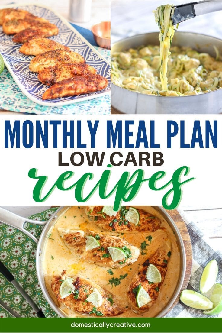 monthly meal plan collage
