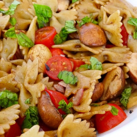 Image for Balsamic Bow Tie Pasta Salad - Living La Vida Holoka