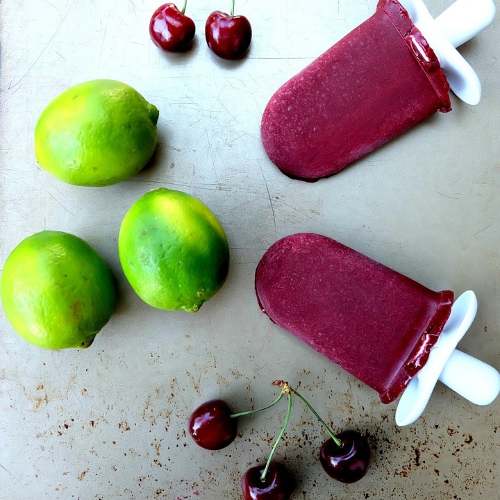 Image for Cherry Coconut Lime Popsicles Recipe (with an extra healthy surprise!)