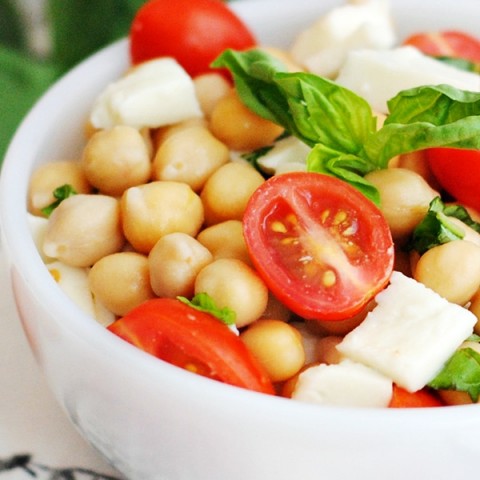 Image for Easy Caprese Chickpea Salad Recipe