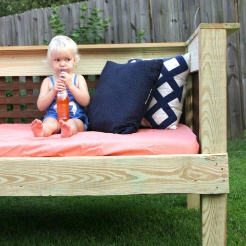 Image for DIY Outdoor Daybed Tutorial &ndash; doubles as a sofa!