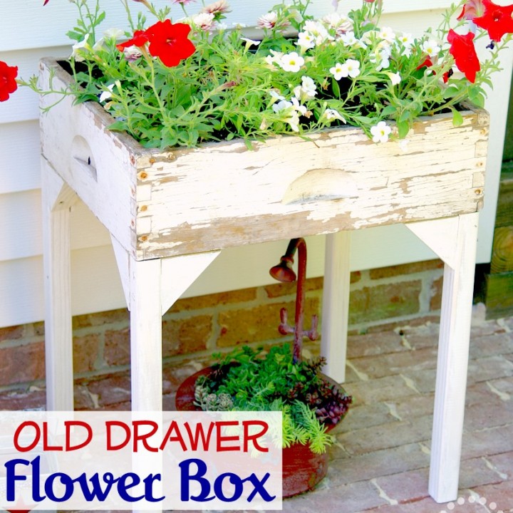 Image for Old Drawer Flower Box - The Scrap Shoppe