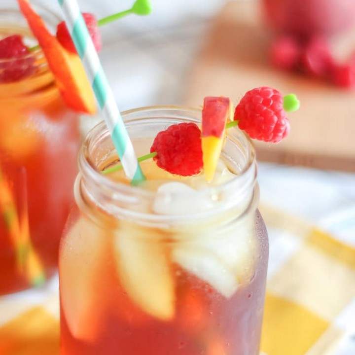 Image for Unsweetened Raspberry Peach Iced Tea