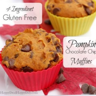 Image for 4 Ingredient, Gluten Free, Pumpkin Chocolate Chip Muffins