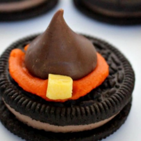 Image for Witches Hats {w/ Oreo Cookies} Only 4 Ingredients NO BAKING INVOLVED!