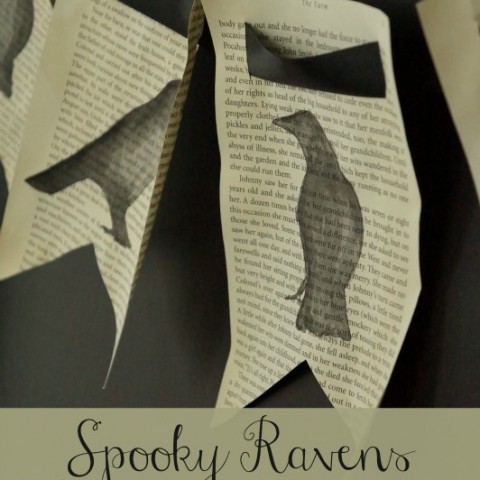 Image for Spooky Ravens Halloween Book Page Banner