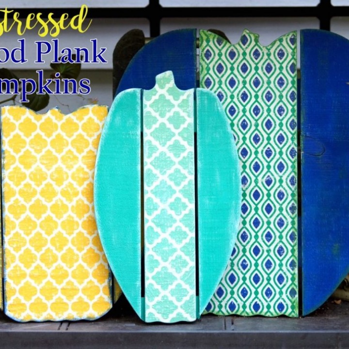 Image for Distressed Wood Plank Pumpkins
