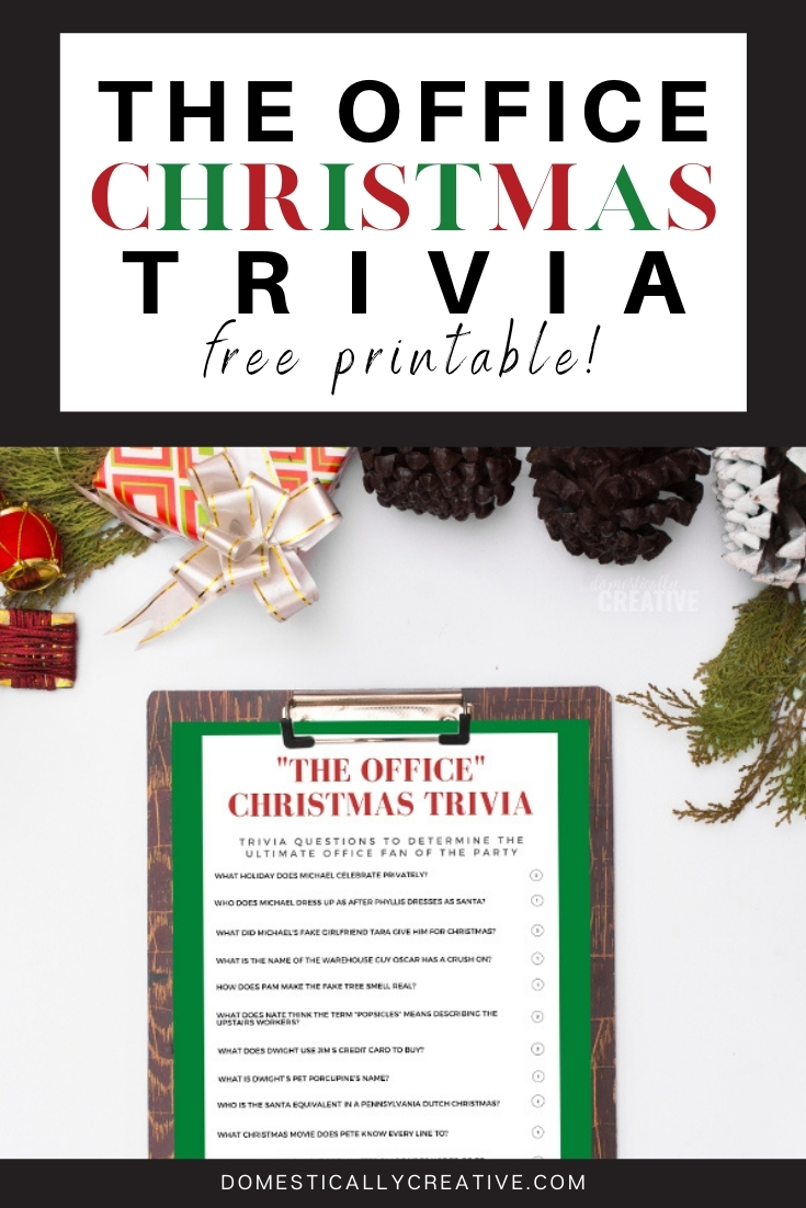 The Office Christmas Trivia Printable