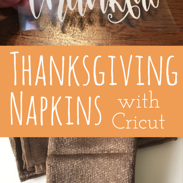 Image for Thanksgiving Napkins using the Cricut EasyPress