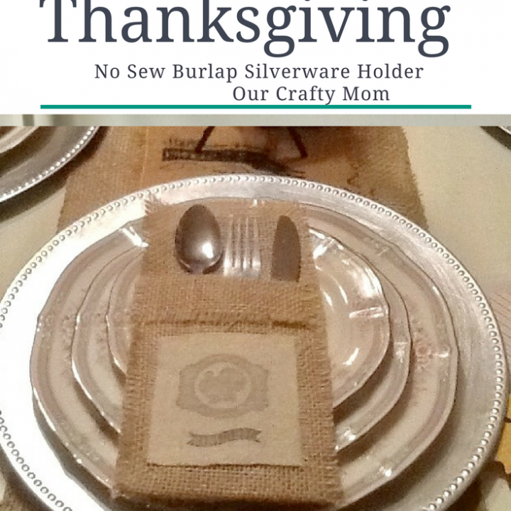 Image for Thanksgiving Burlap Silverware Holder Our Crafty Mom
