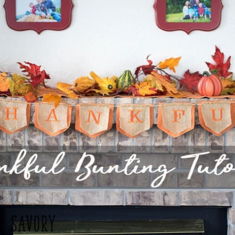 Image for Thankful Banner - Thanksgiving Bunting