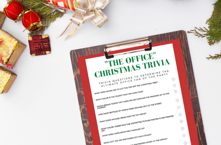 The Office Christmas Trivia Printable - Domestically Creative