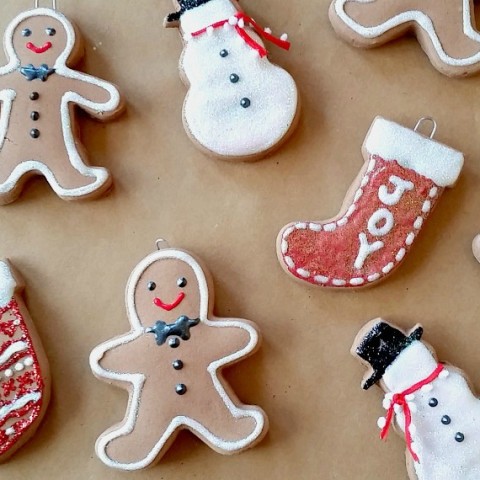 Image for Baking Soda Dough Gingerbread Glitter Ornaments