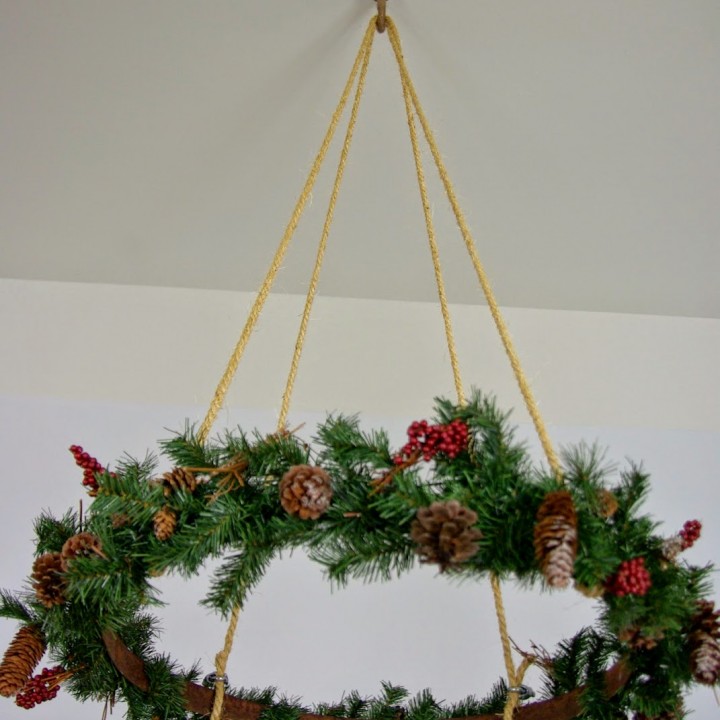 Image for Ceiling hanging Christmas wreath