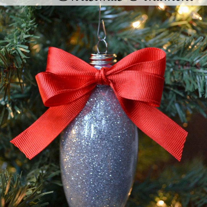 Image for Glitter Light Bulb Christmas Ornament