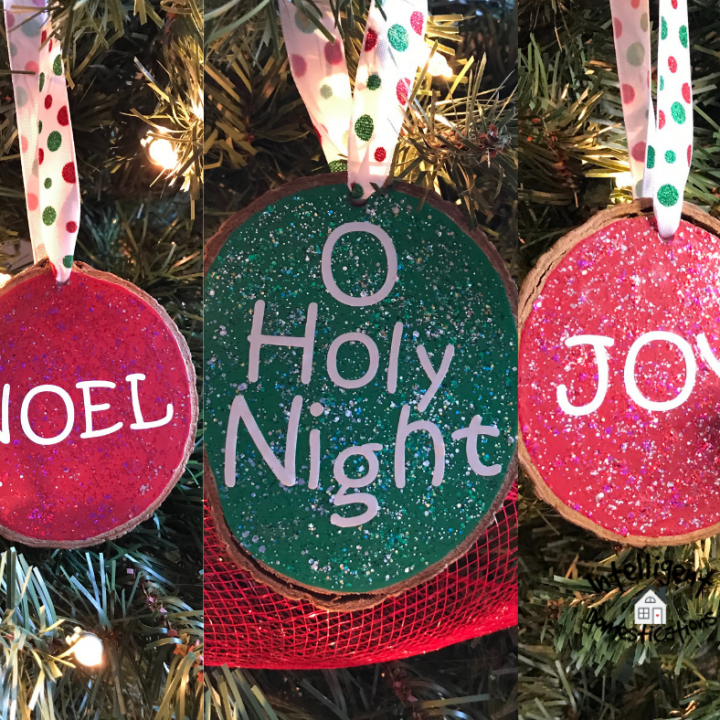 Hand Cut Icicle Ornaments Set of 9 Words Of Faith 