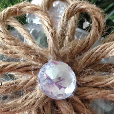 Image for Rustic & Chic Jute Twine Flowers on Glass Ornaments