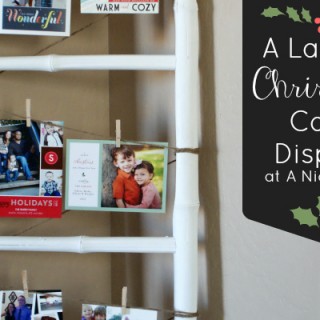 Image for {Project Home} A Ladder Christmas Card Display