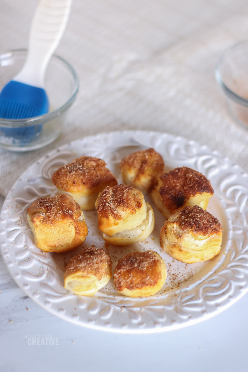 cinnamon sugar air fried donut bites