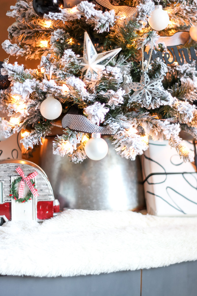 Black and White Christmas Tree - Domestically Creative