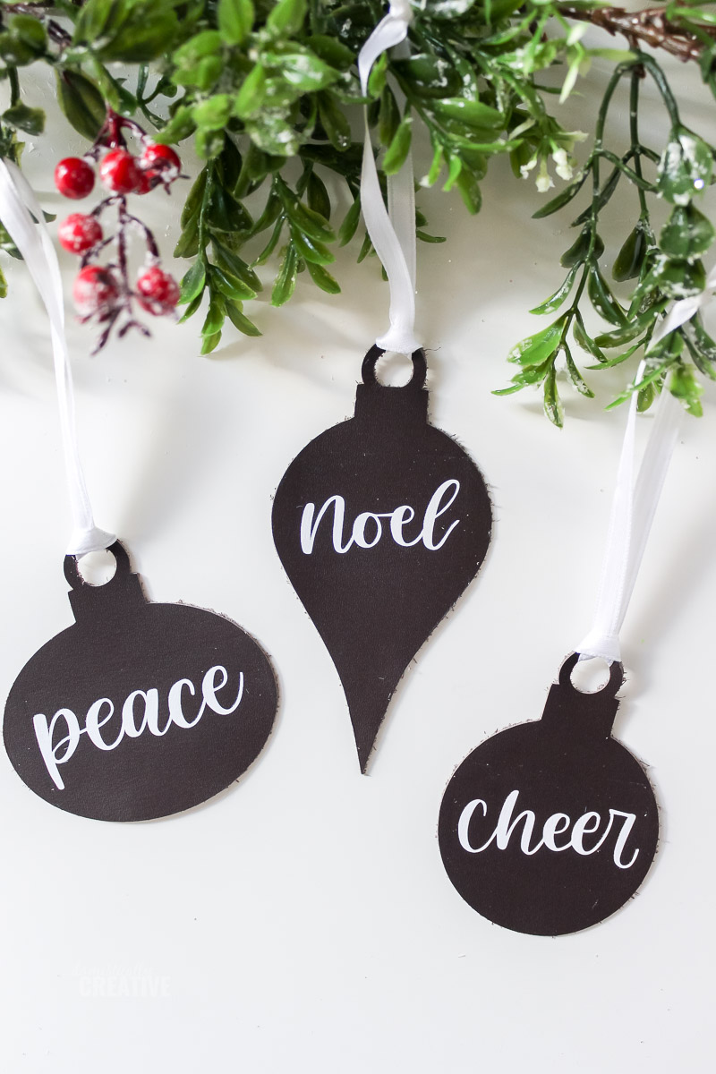 Simple DIY Leather Christmas Ornaments