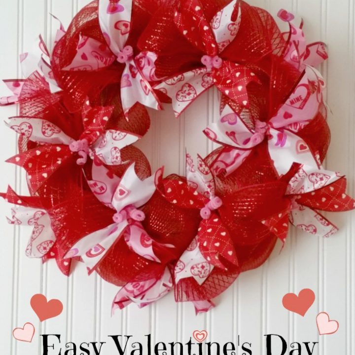 Image for Easy Mesh & Ribbon Valentine's Day Wreath