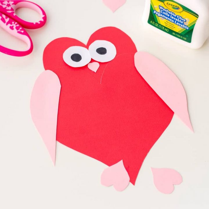 Image for Owl Heart Shape Paper Craft - DIY Valentine's Day Cards