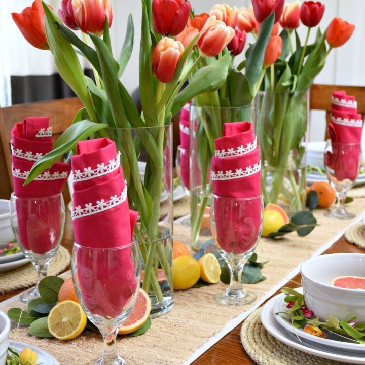 Image for Citrus and Floral Spring Tablescape