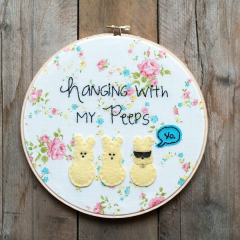 Image for Spring "Peeps" Embroidery Hoop Art |