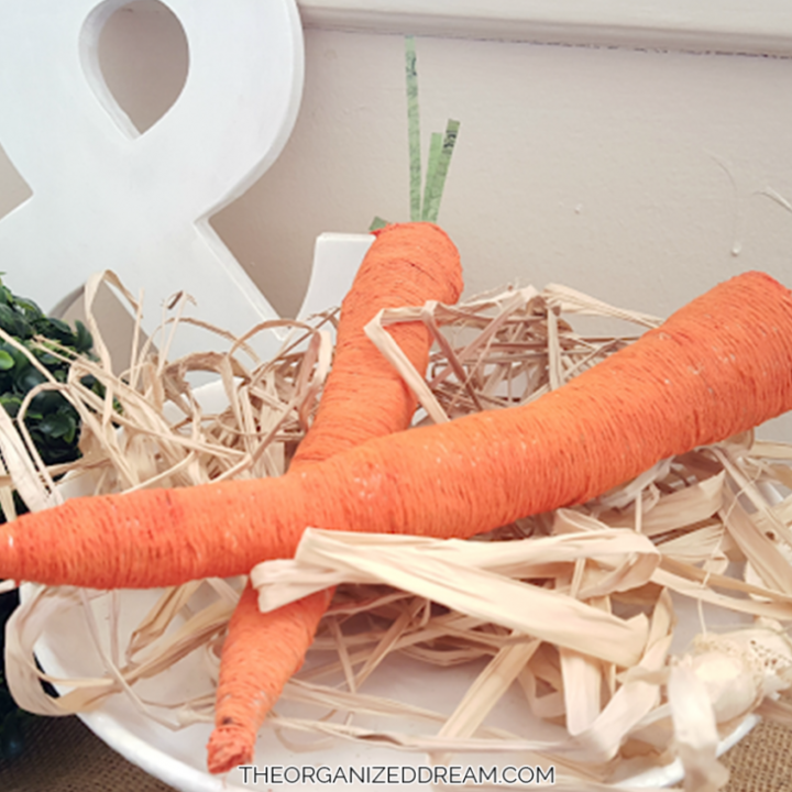 Image for Rustic DIY Twine Carrots - Farmhouse Craft &bull; The Organized Dream