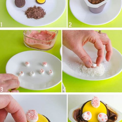 Image for Cute and Easy Bunny Butt Easter Pudding Cups Recipe