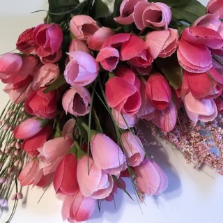 Image for Spring Tulip Wreath in a Basket