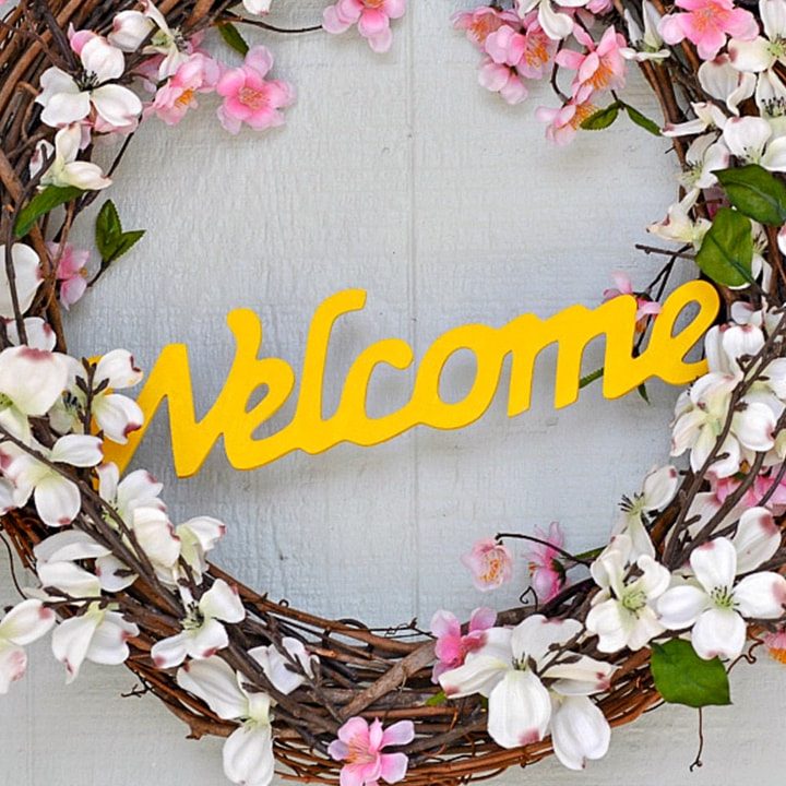 Image for How To Make An Easy 5-minute DIY Spring Wreath - Anika's DIY Life