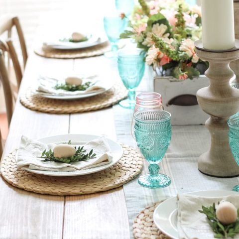 Image for Simple Spring Tablescape and Entry Way