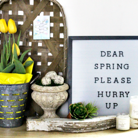 Image for Create A Pretty Farmhouse Spring Vignette With Tulips