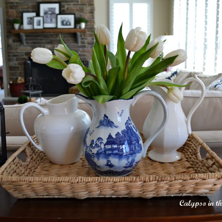 Image for Simple Spring Decor with Tulips and Bunnies