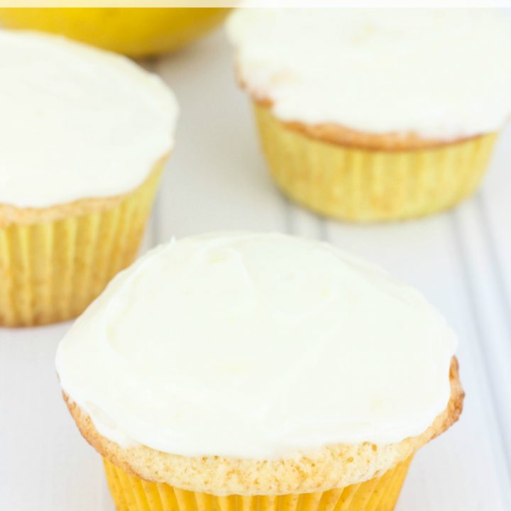 Image for Lemon Cupcakes with Lemon Cream Cheese Frosting Recipe