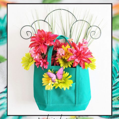 Image for Spring Garden Floral Tote Door Hanger