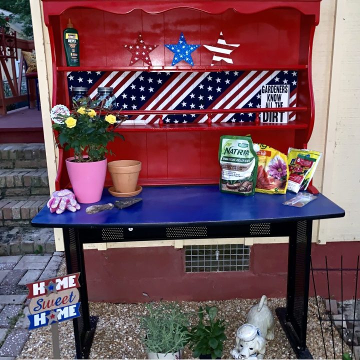 Image for How to Make a Patriotic Potting Table