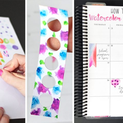 Image for How to Make Watercolor Planner Stickers Using Watercolor Pencils