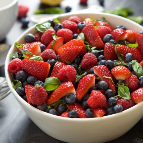 Image for {Simple} Honey Basil Fruit Salad