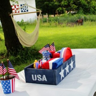 Image for DIY Pallet Wood Patriotic Party Picnic Crate