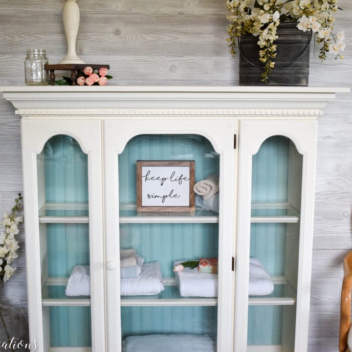 Image for 80's China Hutch turned Light & Airy