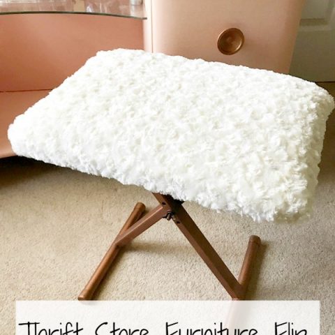 Image for Thrift Store Find Furniture Flip Vanity Bench