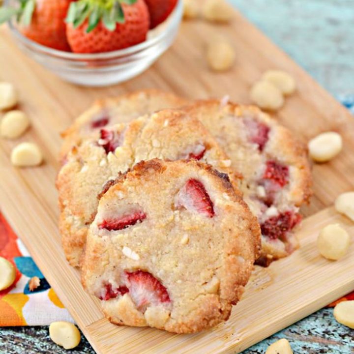 Image for BEST Keto Cookies! Low Carb Strawberry Macadamia Nut Cookie Idea  Quick & Easy Ketogenic Diet Recipe  Completely Keto Friendly