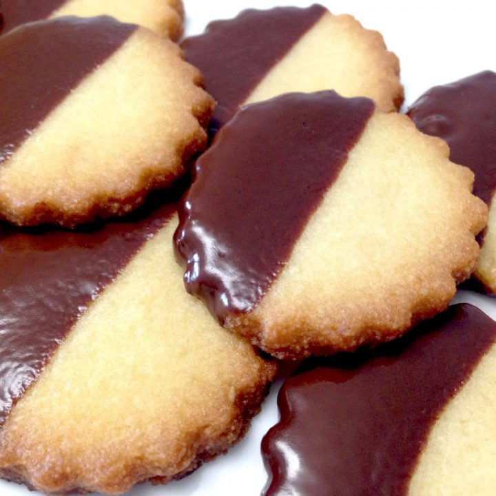 Image for Keto Chocolate Dipped Shortbread Cookies