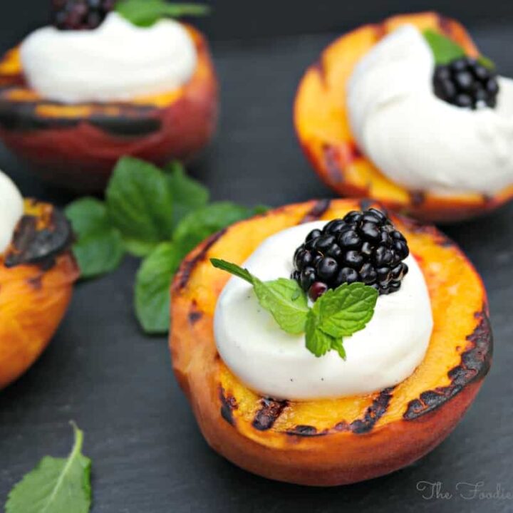 Image for Easy Grilled Peaches and Yogurt Cream